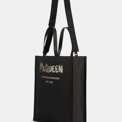 Alexander McQueen Graffiti Tote Bag with Strap